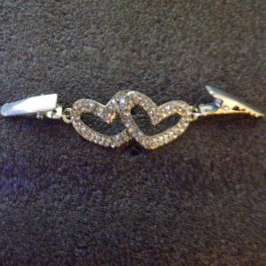 Sweater,  Blouse,  Shawl  Clips~ Double Hearts ~ Garment ~ Cardigan